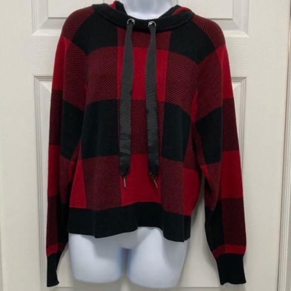 Westport Hooded Sweater Deep Red & Black Size Medium - Picture 1 of 5